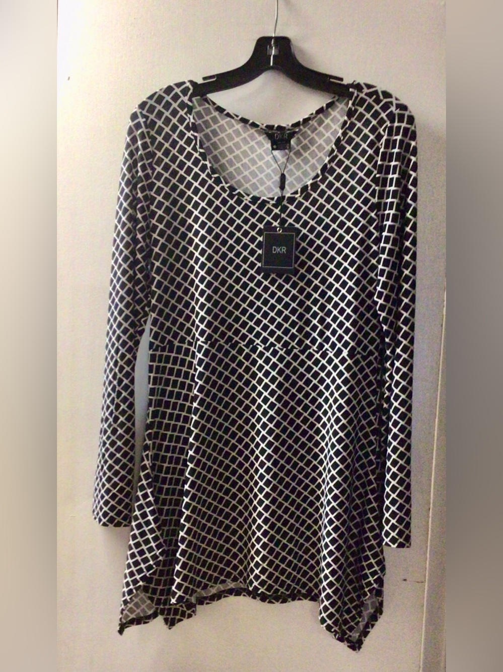 DKR Apparel Shark Bite Tunic with Empire Waist